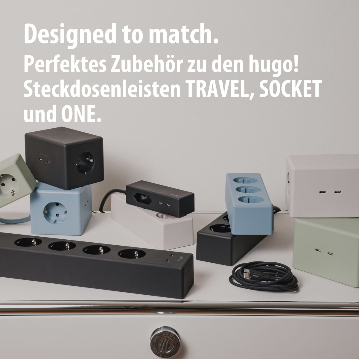 hugo! CABLE als Zubehör zu hugo! ONE, SOCKET und TRAVEL.